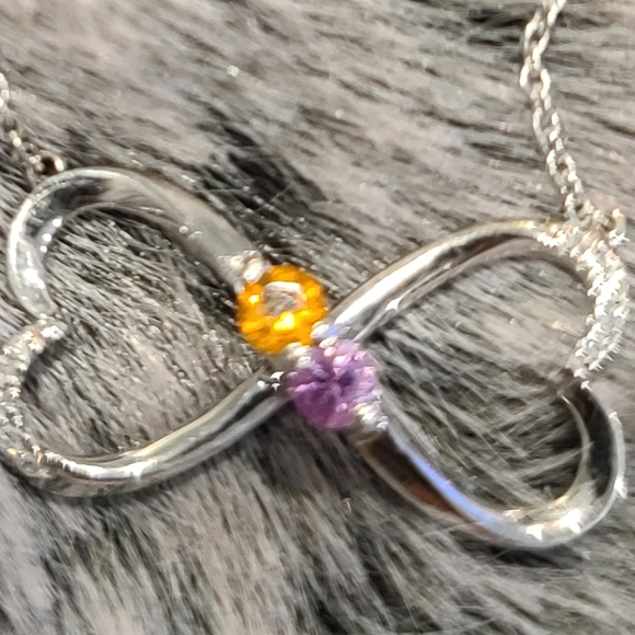 Shane Co. 14k necklace with October and November birthstones - Picture 5 of 5